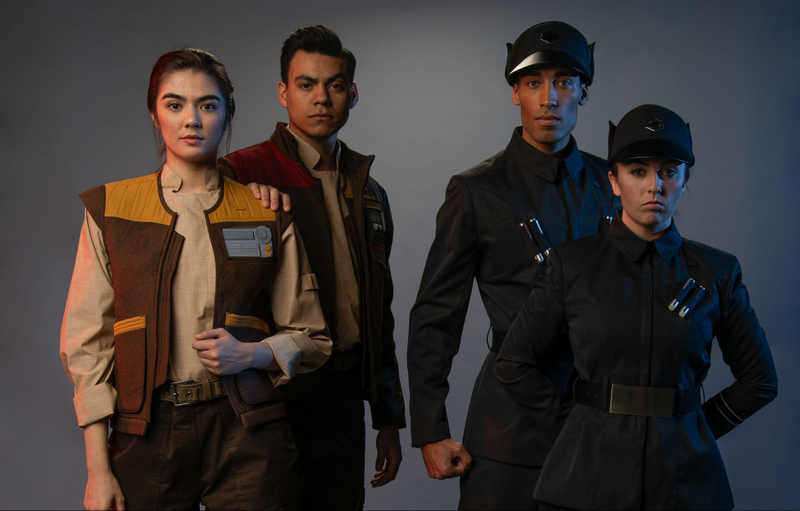 Disneyland cast members in their Batuu best.